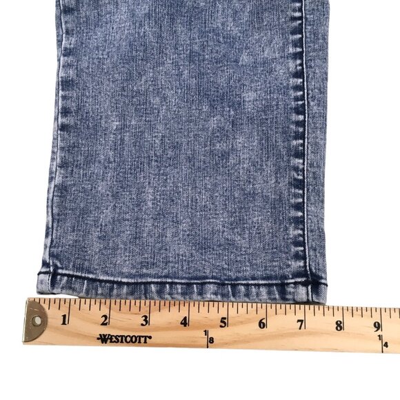 Cato Crop Jeans Women Size 16 Cotton Blend Classic Stretch Acid Wash High Rise - Picture 5 of 9